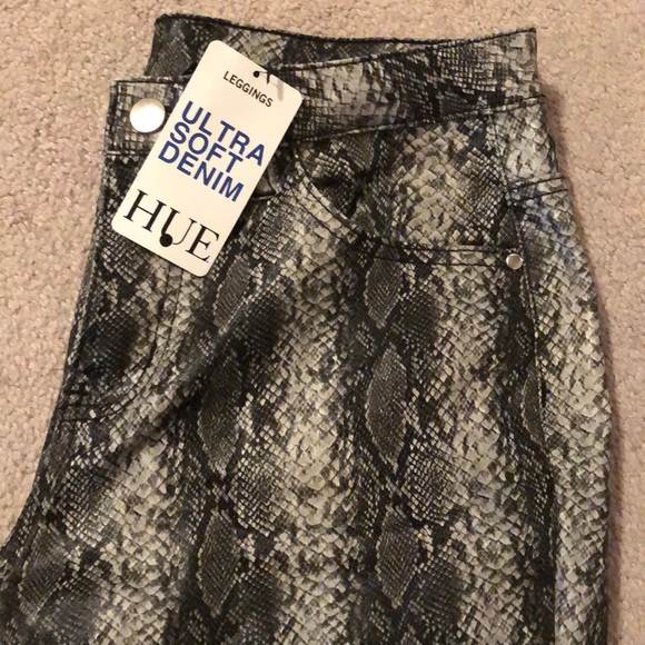 Snakeskin denim leggings - Picture 3 of 3